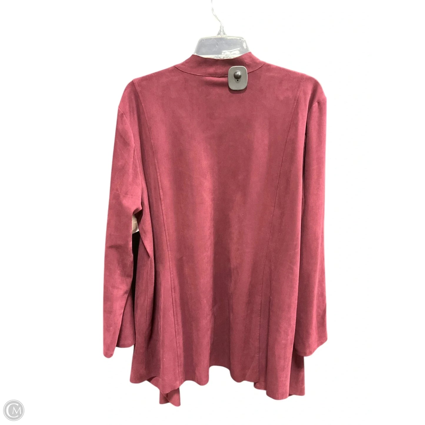 Jacket Faux Fur & Sherpa By Chicos In Maroon, Size: Xl