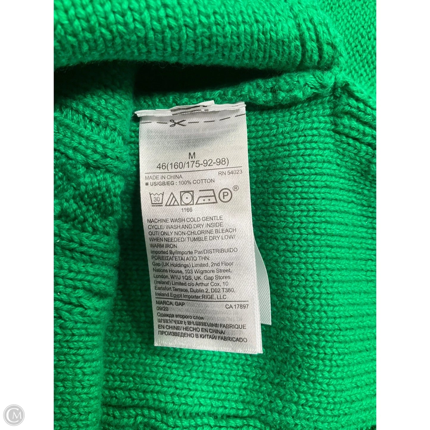 Sweater By Gap In Green, Size: M
