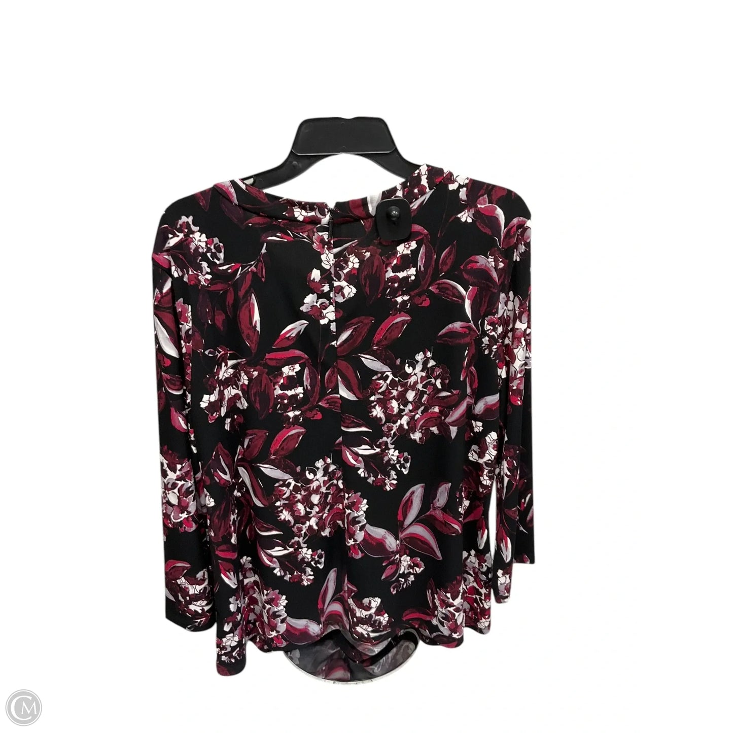 Top Long Sleeve Designer By Karl Lagerfeld In Black & Red, Size: Xl