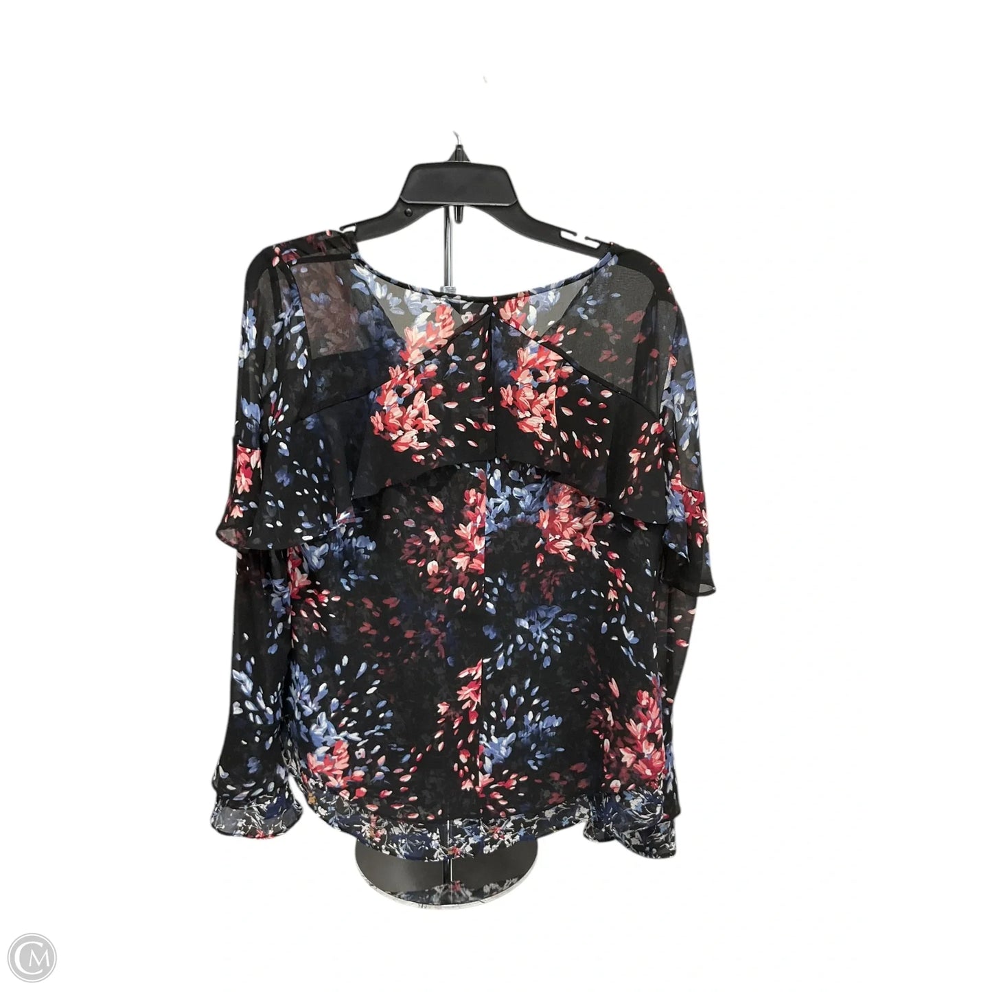 Top Long Sleeve By White House Black Market In Black & Blue, Size: 6