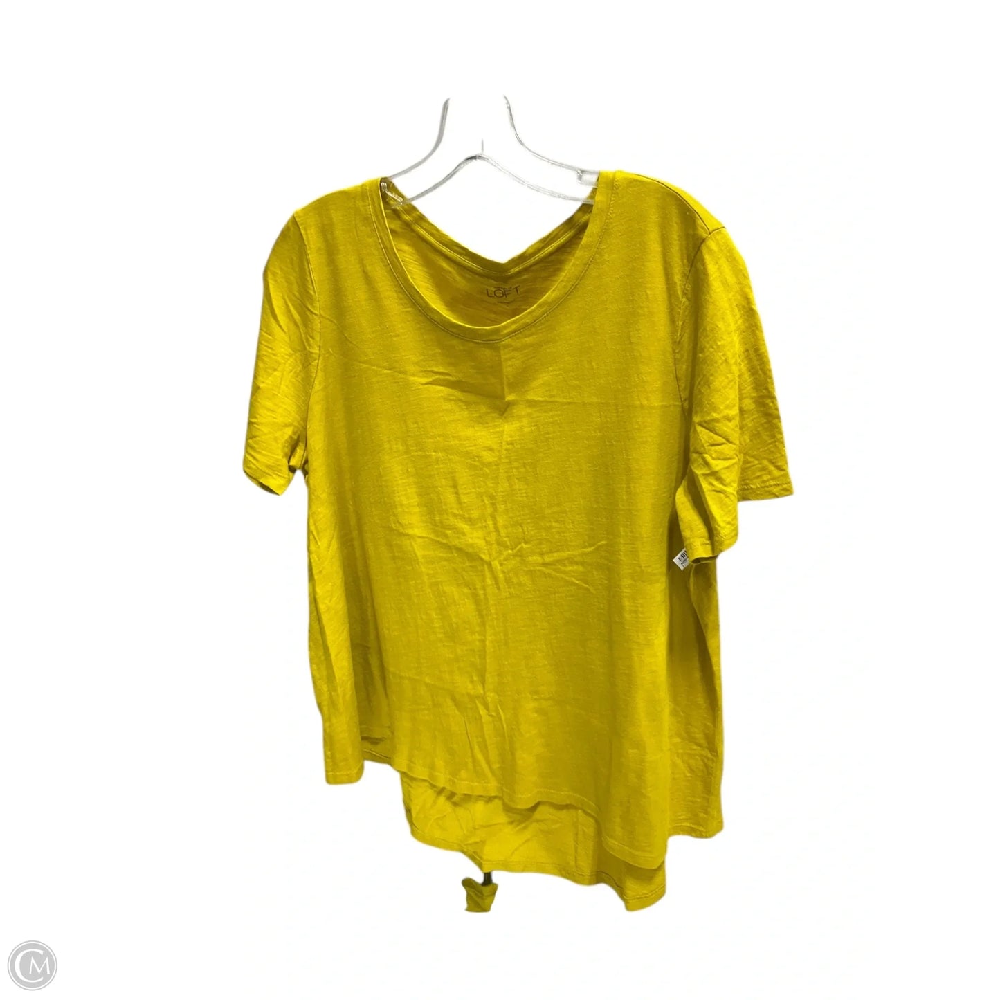 Top Short Sleeve By Loft In Chartreuse, Size: L