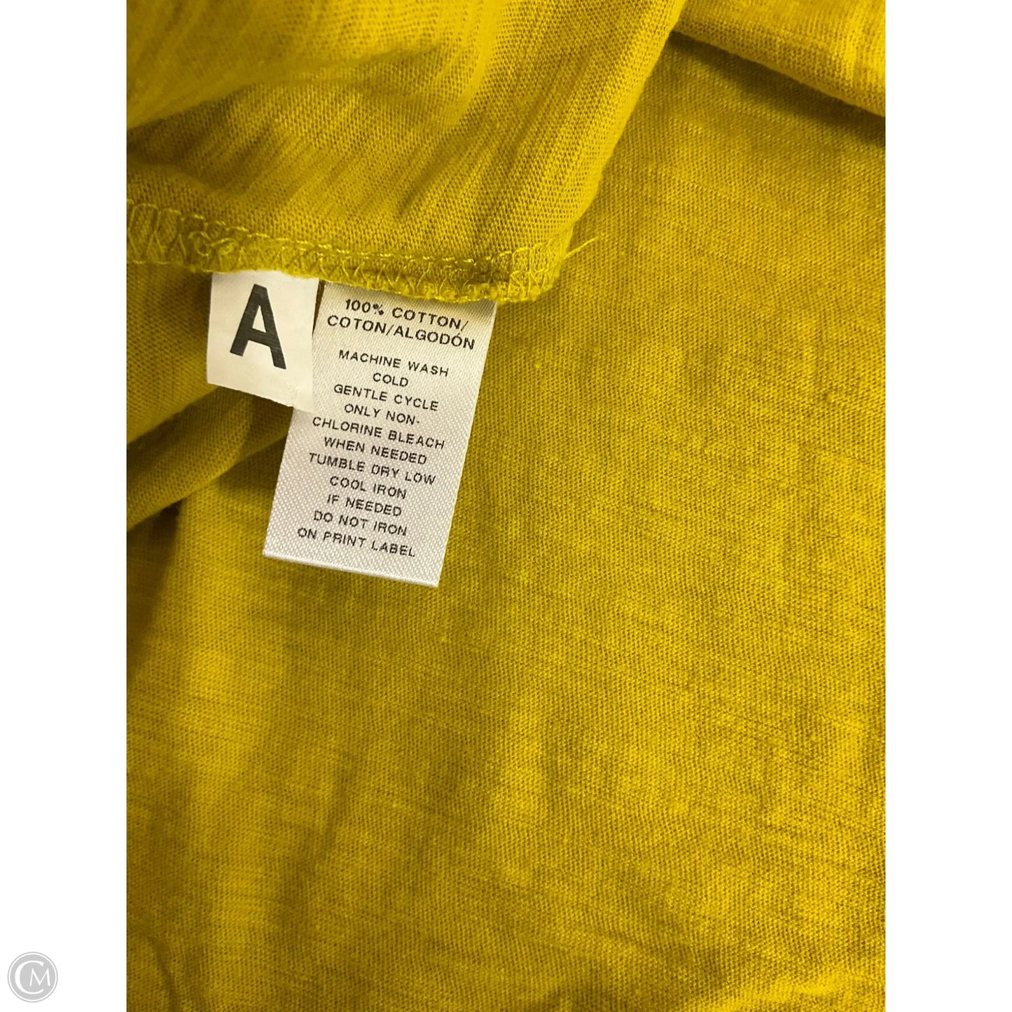 Top Short Sleeve By Loft In Chartreuse, Size: L