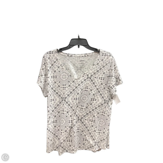 Top Short Sleeve Basic By Sonoma In Black & White, Size: Xlarge