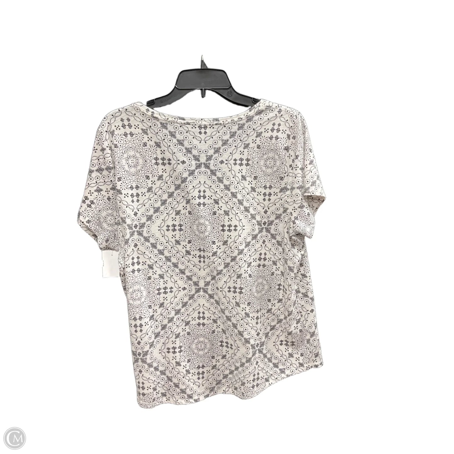 Top Short Sleeve Basic By Sonoma In Black & White, Size: Xlarge