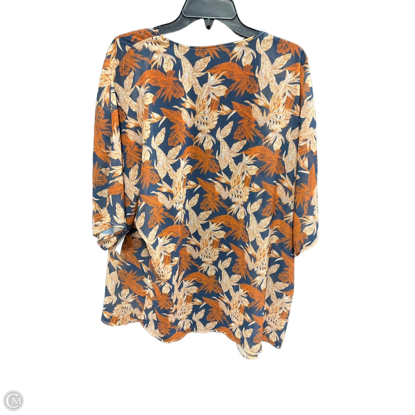 Shawl By Clothes Mentor In Blue & Orange, Size: Osfm