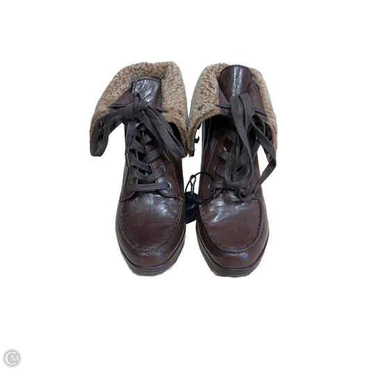 Boots Ankle Heels By Joan And David In Brown, Size: 7.5