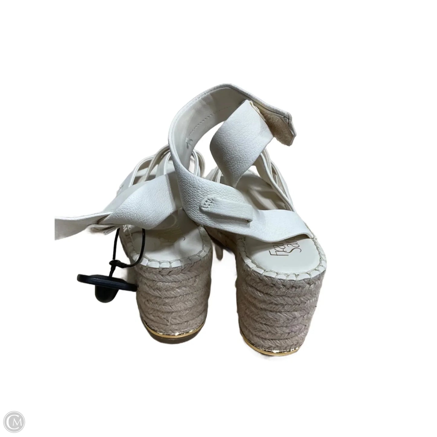 Sandals Heels Wedge By Franco Sarto In White, Size: 9.5