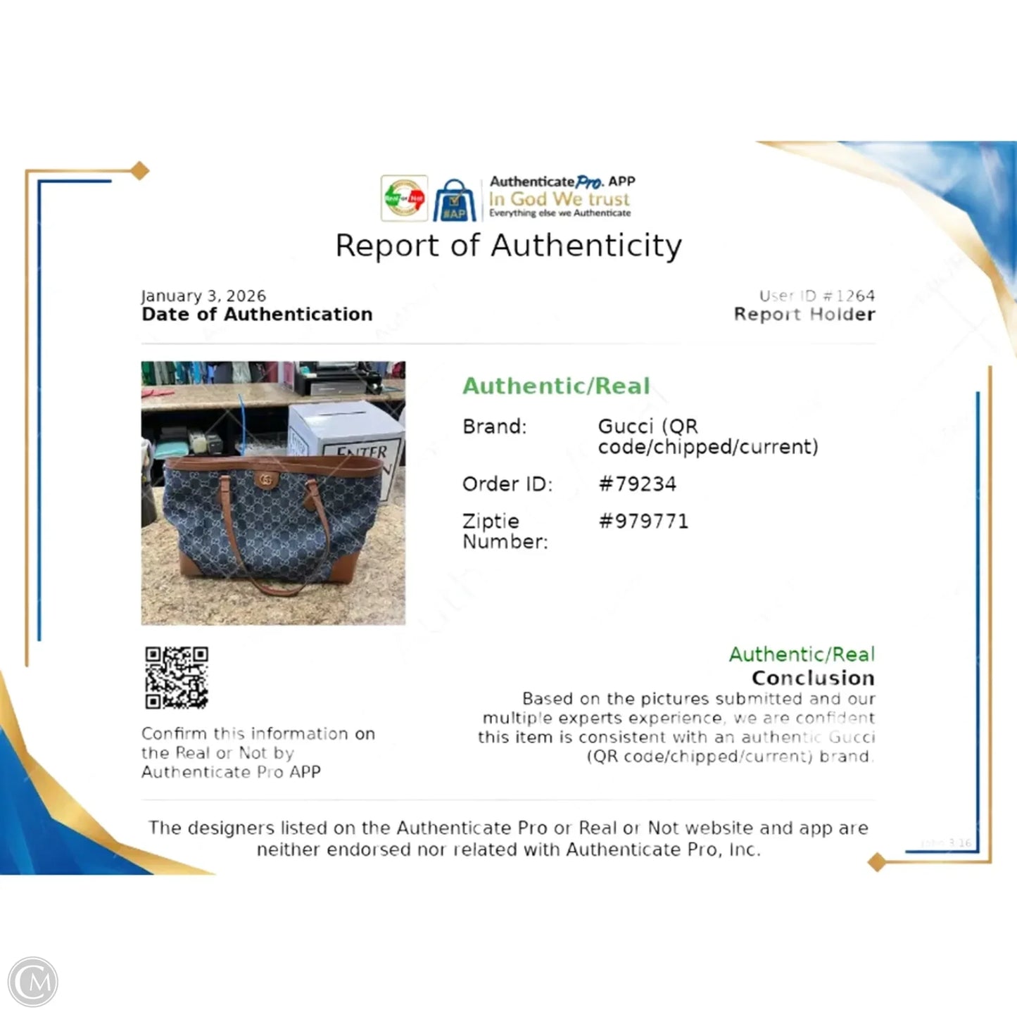 Handbag Luxury Designer By Gucci, Size: Large