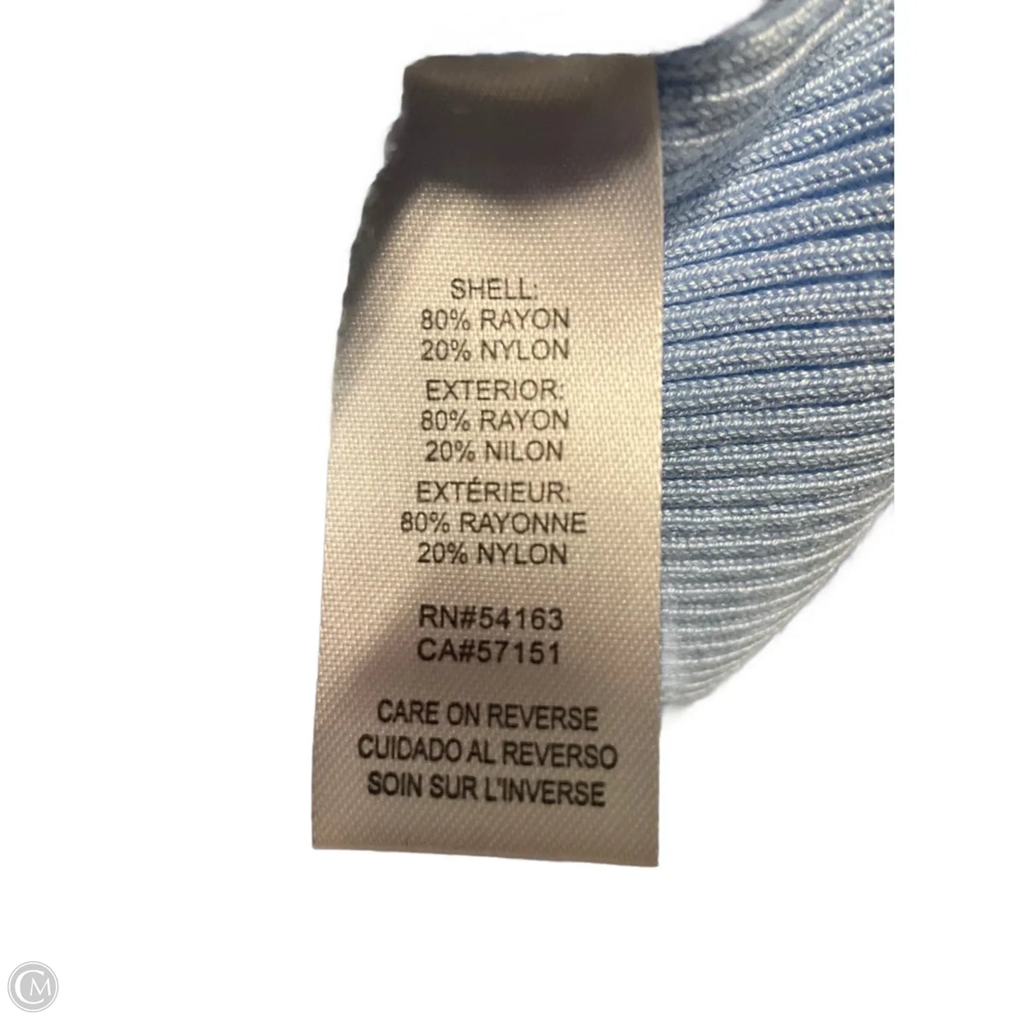 Top Long Sleeve By Calvin Klein In Blue, Size: S