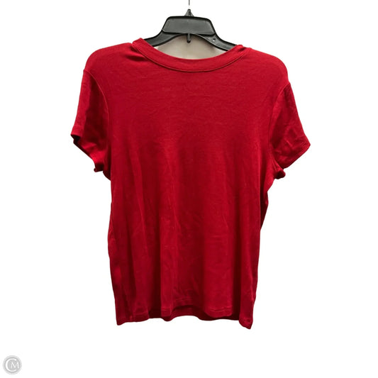 Top Short Sleeve Basic By A New Day In Red, Size: Xl