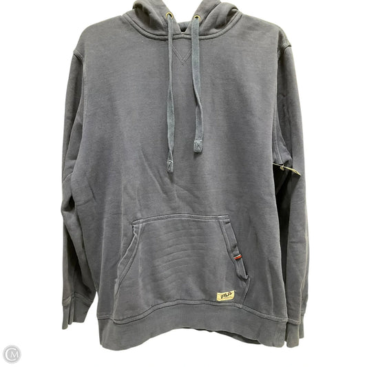 Sweatshirt Hoodie By Fila In Navy, Size: M