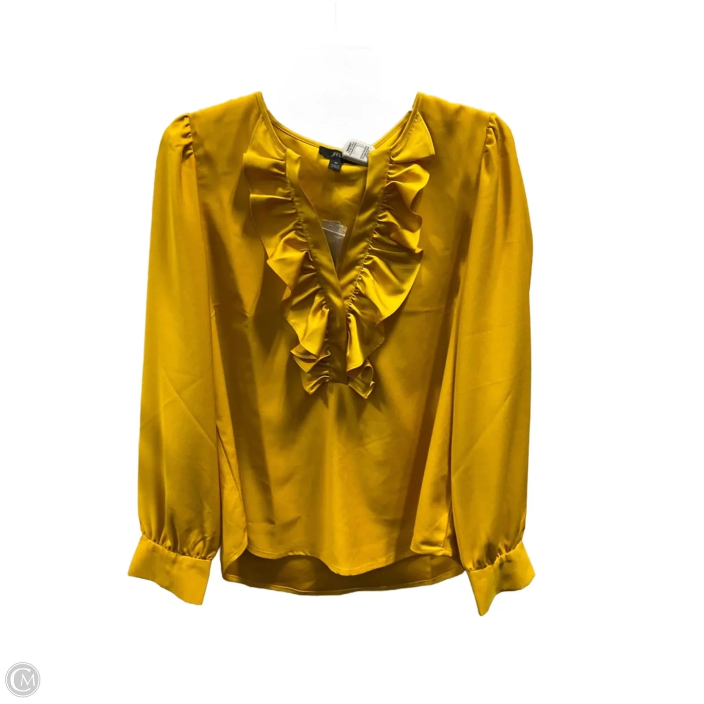 Top Long Sleeve By J. Crew In Yellow, Size: M