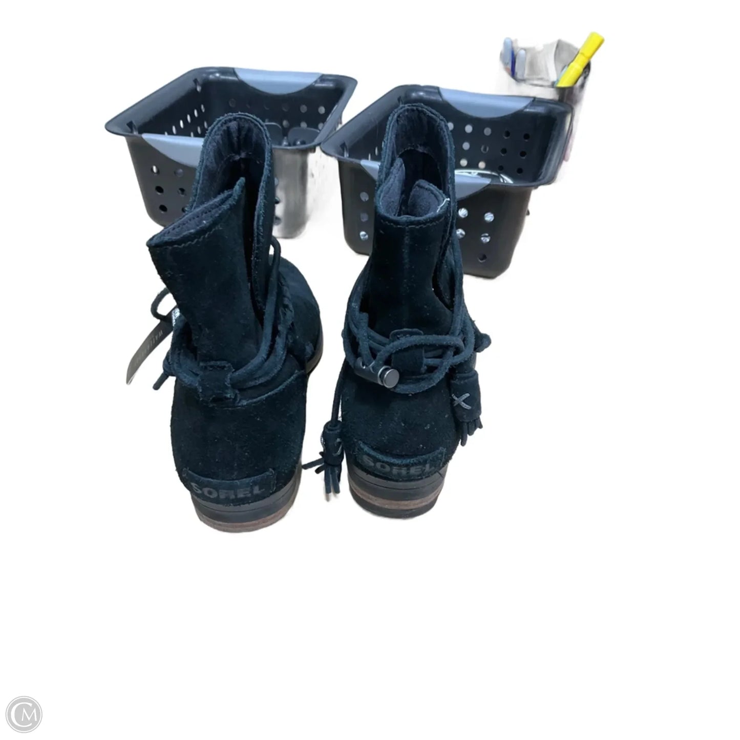 Boots Ankle Heels By Sorel In Black, Size: 8