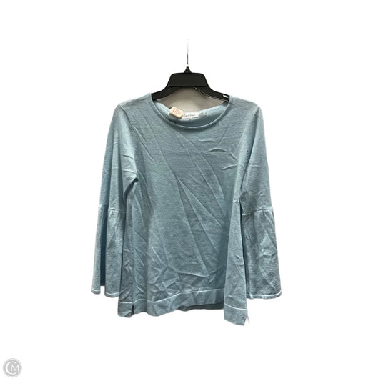 Top Long Sleeve By Calvin Klein In Blue, Size: M