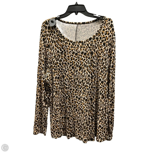 Top Long Sleeve By Lane Bryant In Animal Print, Size: 1x