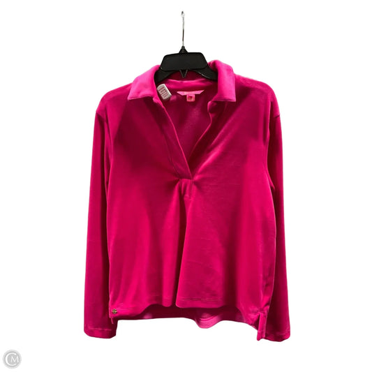 Top Long Sleeve Designer By Lilly Pulitzer In Pink, Size: L