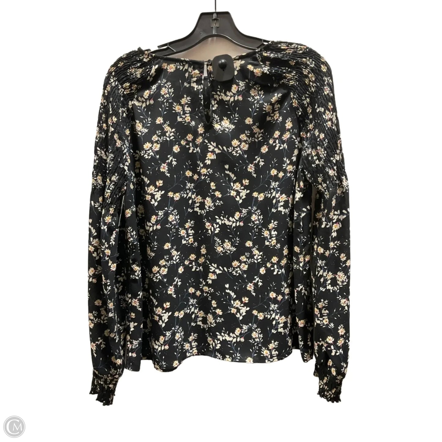 Top Long Sleeve By Ana In Black, Size: L