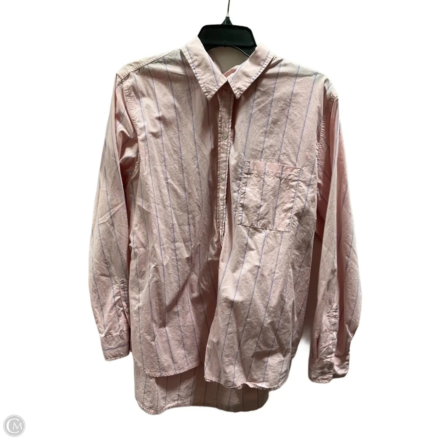 Blouse Long Sleeve By Universal Thread In Pink, Size: L