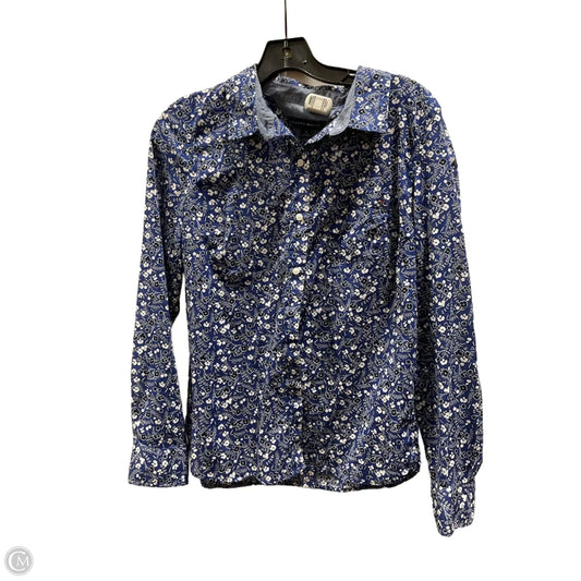 Blouse Long Sleeve By Tommy Hilfiger In Blue, Size: M