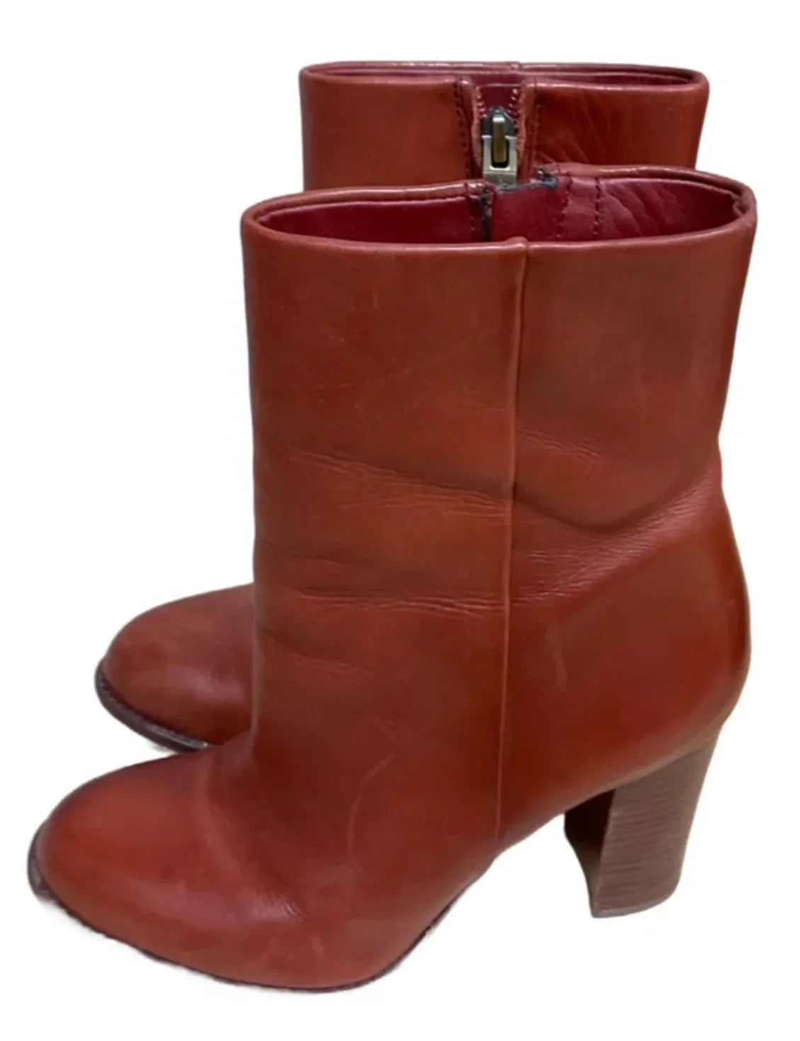 Boots Ankle Heels By Sam Edelman In Red, Size: 5.5