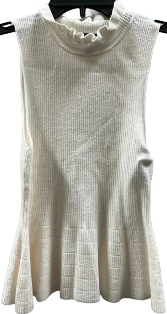 Top Sleeveless By Express In White, Size: Xs