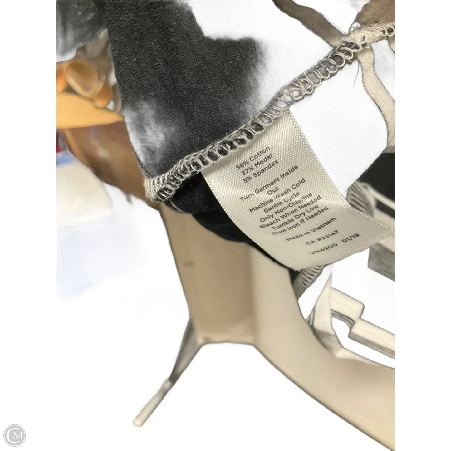 Top 3/4 Sleeve By Talbots In Black & White, Size: 2x