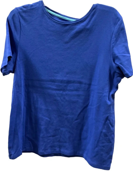 Top Short Sleeve Basic By Talbots In Blue, Size: Xl
