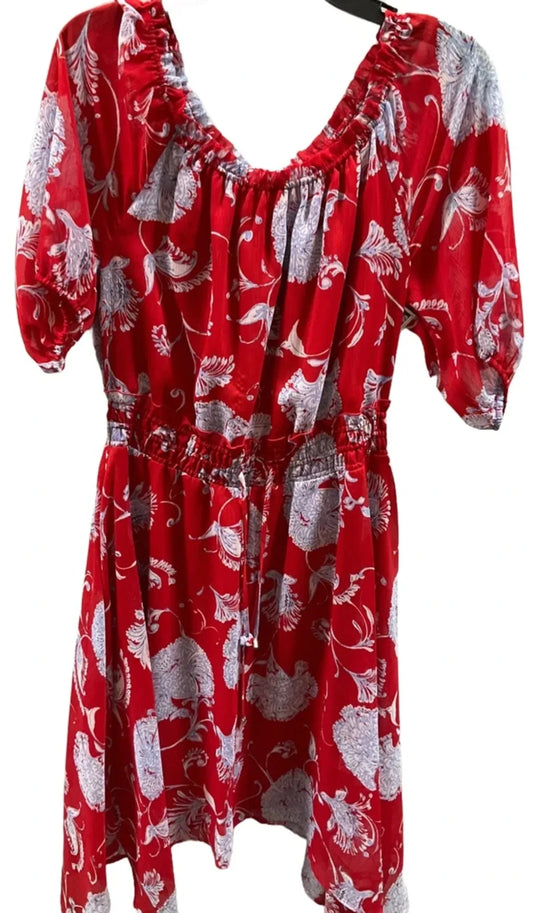 Dress Casual Midi By Tommy Hilfiger In Red, Size: M