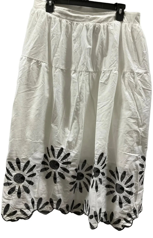 Skirt Maxi By Lane Bryant In White, Size: 1x