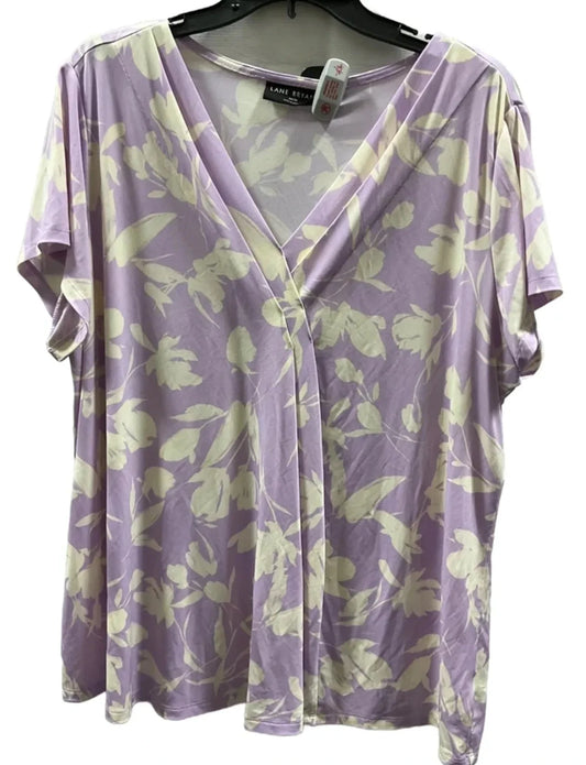 Top Short Sleeve By Lane Bryant In Purple, Size: 1x