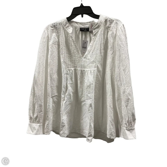 Top Long Sleeve By Lane Bryant In White, Size: 1x