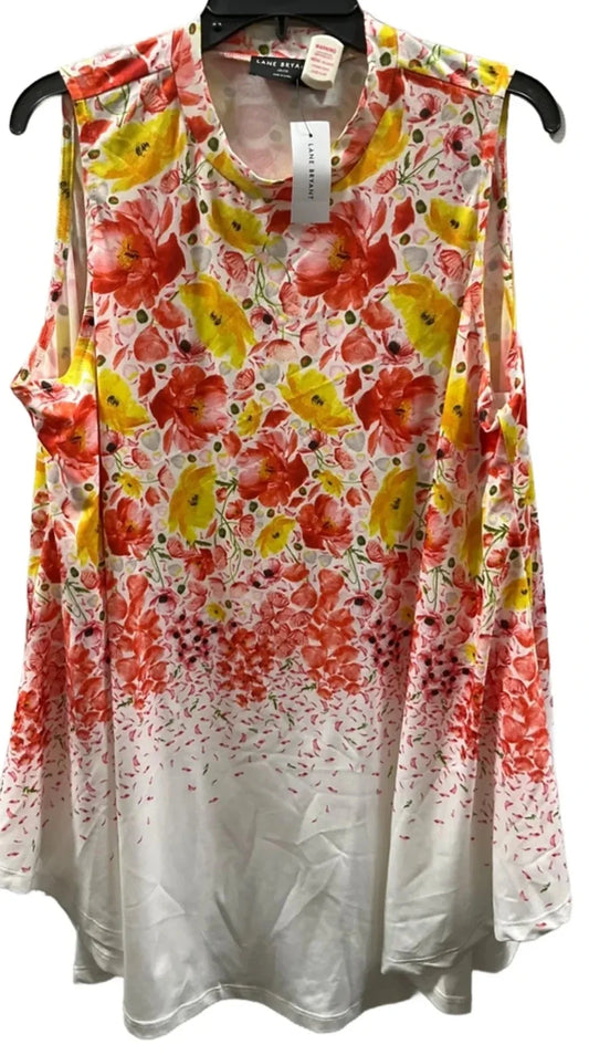 Top Sleeveless By Lane Bryant In White, Size: 1x