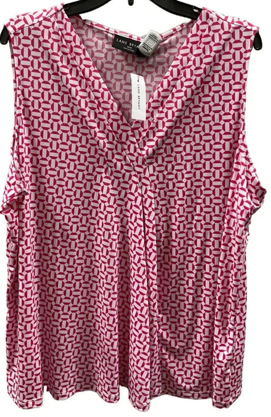 Top Sleeveless By Lane Bryant In Pink, Size: 1x