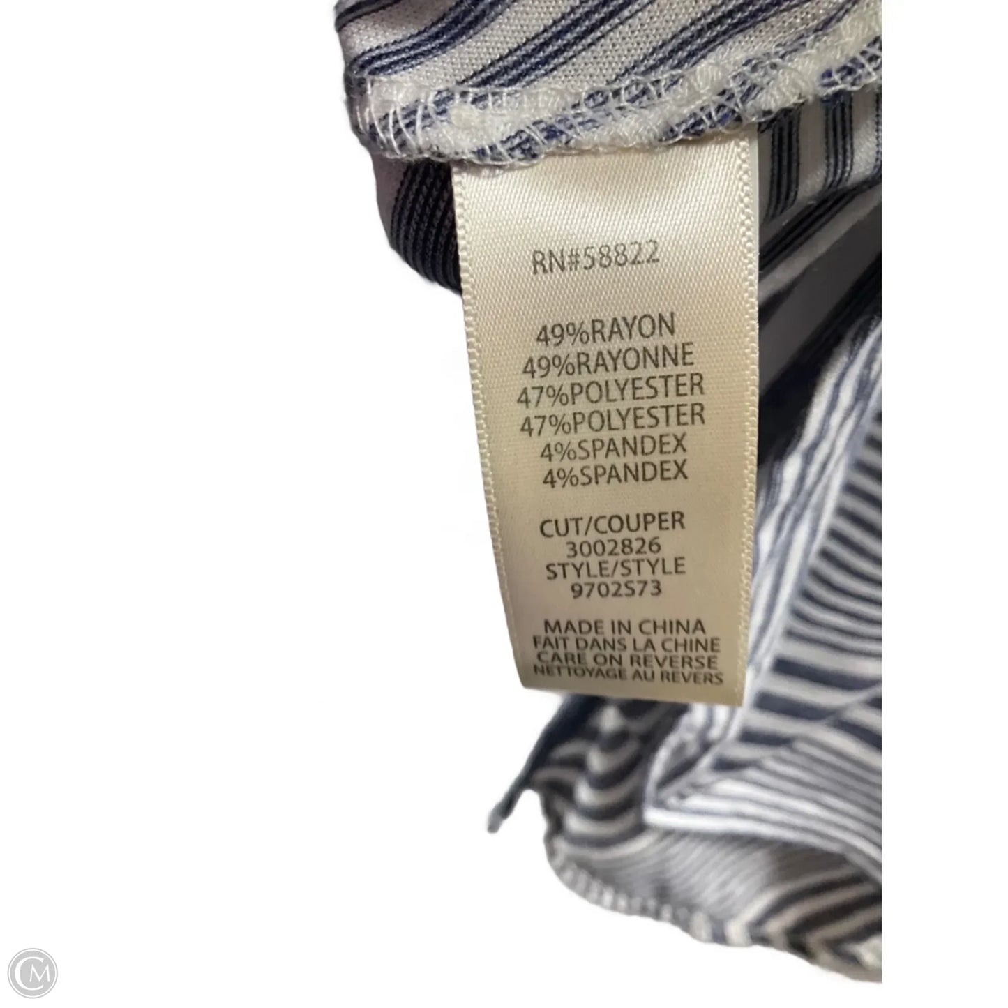 Top Short Sleeve By Max Studio In Blue, Size: M