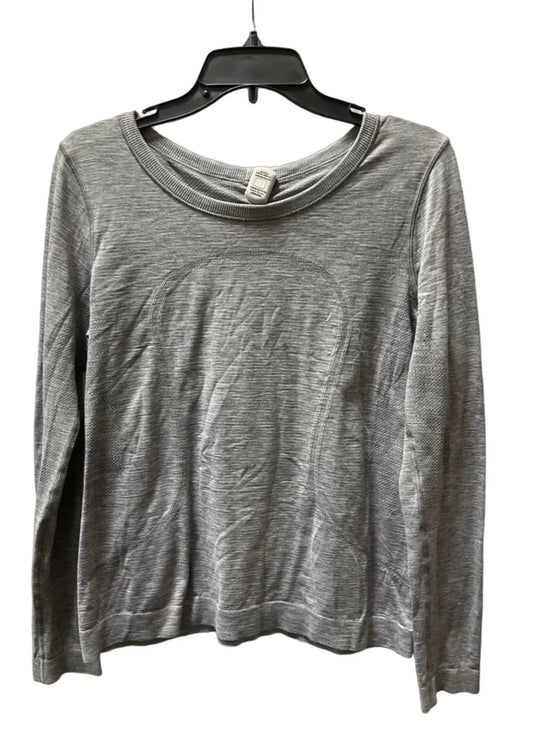 Athletic Top Long Sleeve Crewneck By Lululemon In Grey, Size: 6
