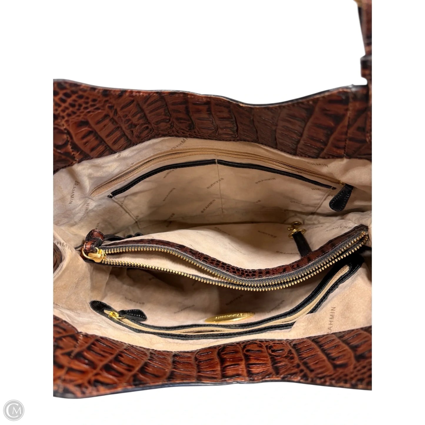 Handbag Designer By Brahmin, Size: Large