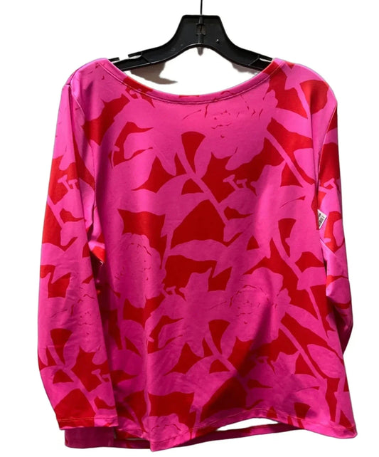 Athletic Top Long Sleeve Crewneck By Vineyard Vines In Pink, Size: Xl