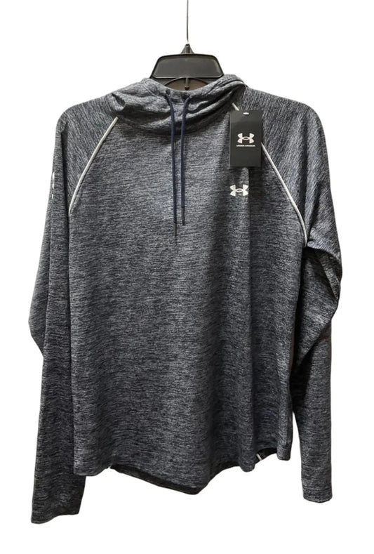 Athletic Top Long Sleeve Hoodie By Under Armour In Blue, Size: Xl