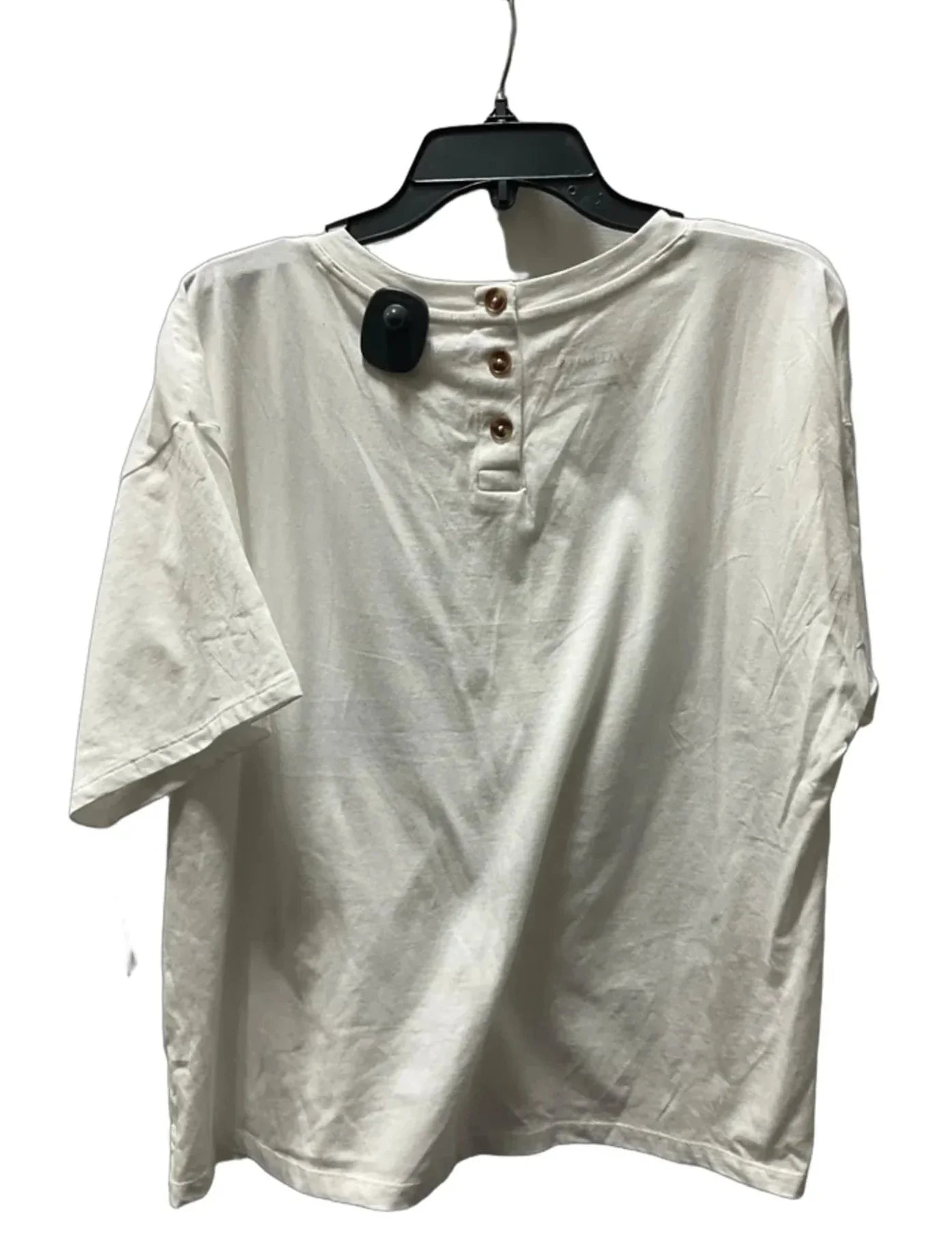Top Short Sleeve By Talbots In White, Size: Xl