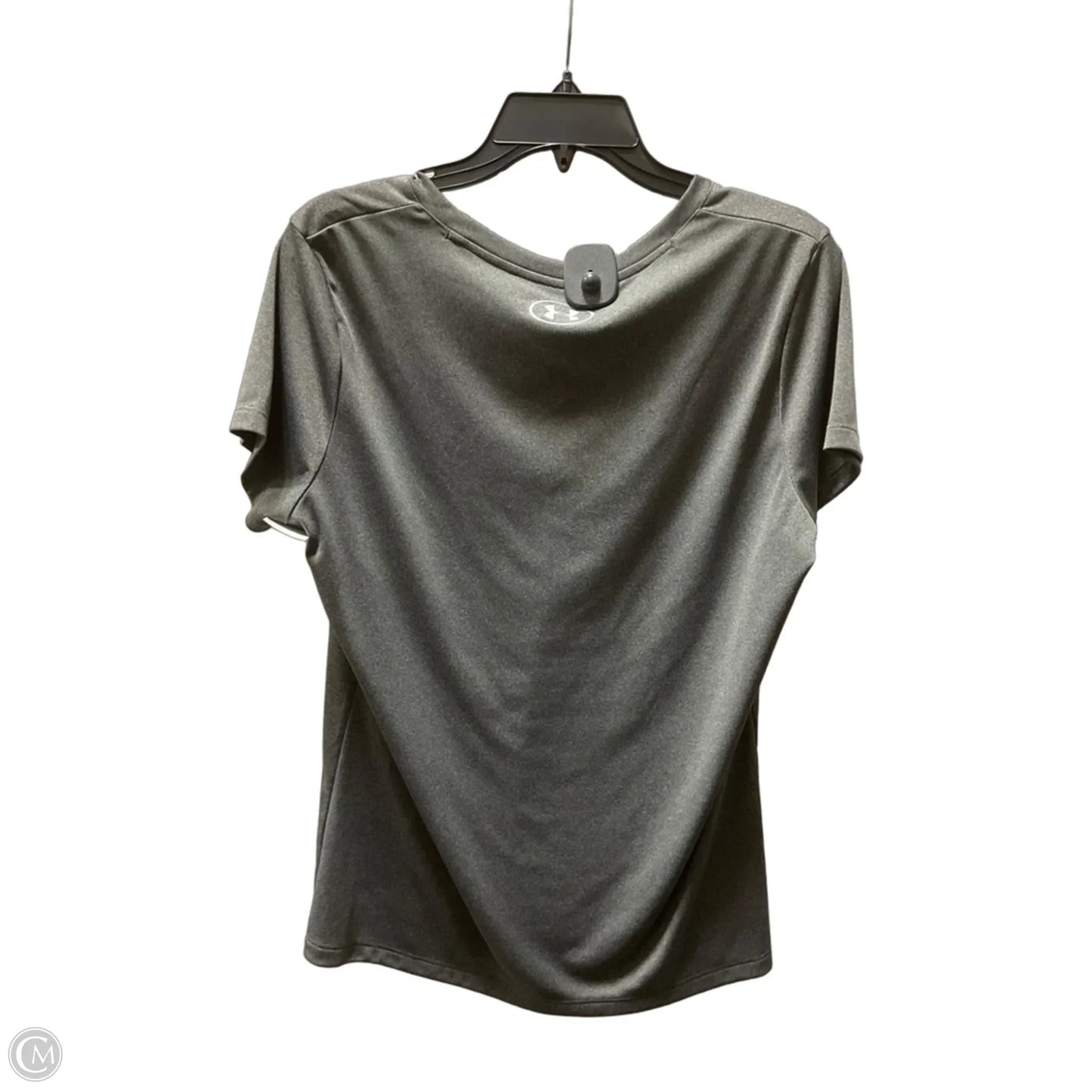 Athletic Top Short Sleeve By Under Armour In Grey, Size: L