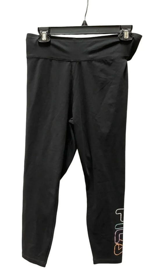 Athletic Leggings By Fila In Black, Size: L
