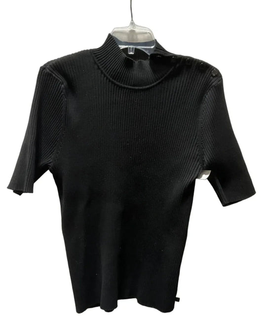 Top Short Sleeve Designer By Karl Lagerfeld In Black, Size: Xl