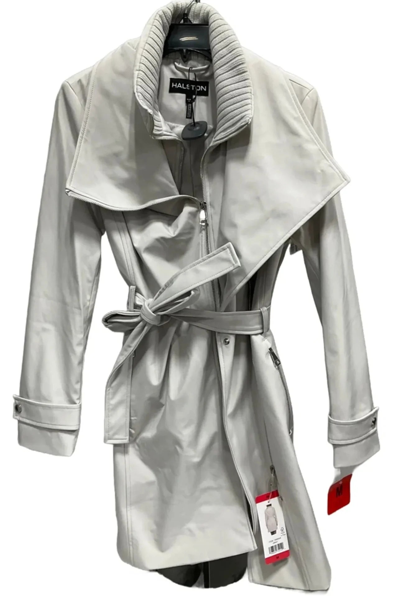 Coat Designer By Halston In Grey, Size: M