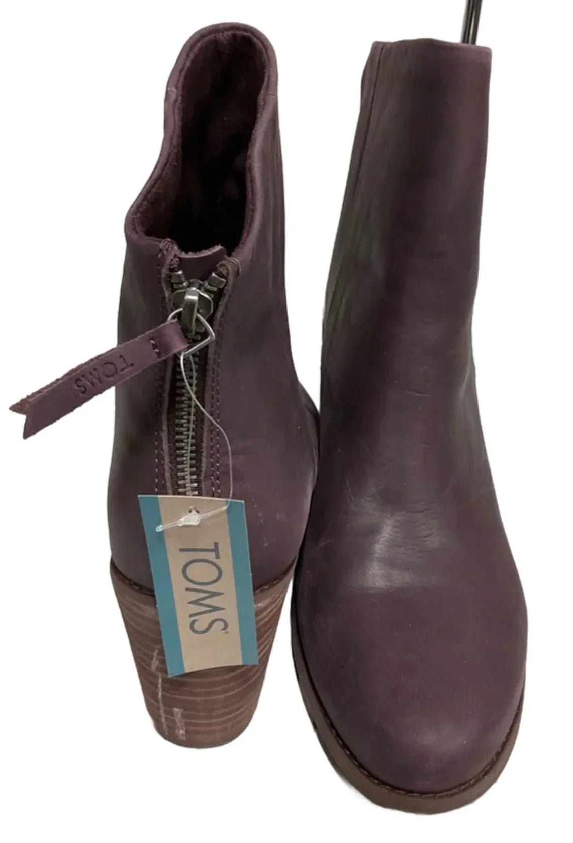 Boots Ankle Heels By Toms In Purple, Size: 11