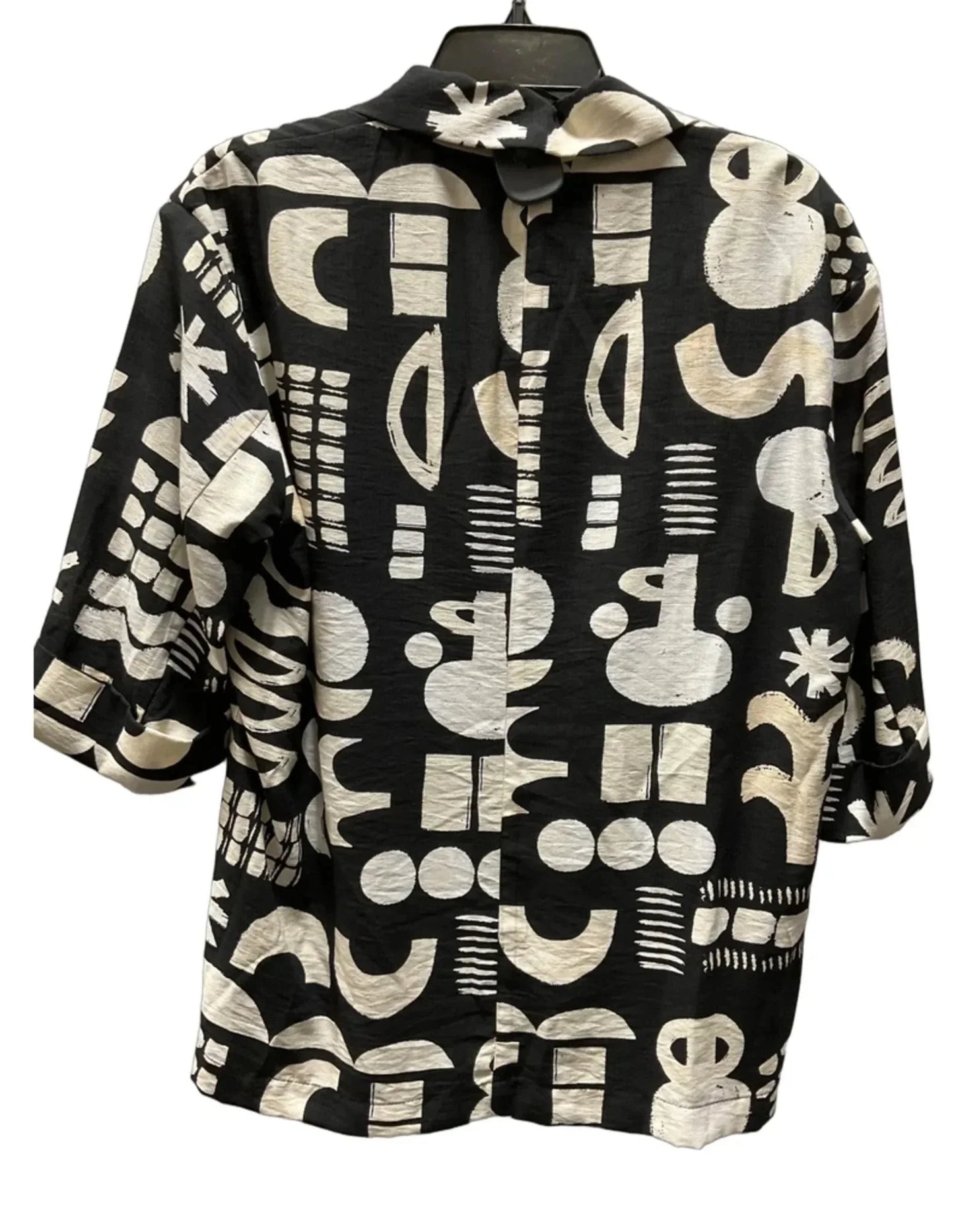Top Short Sleeve By Zara In Black, Size: M