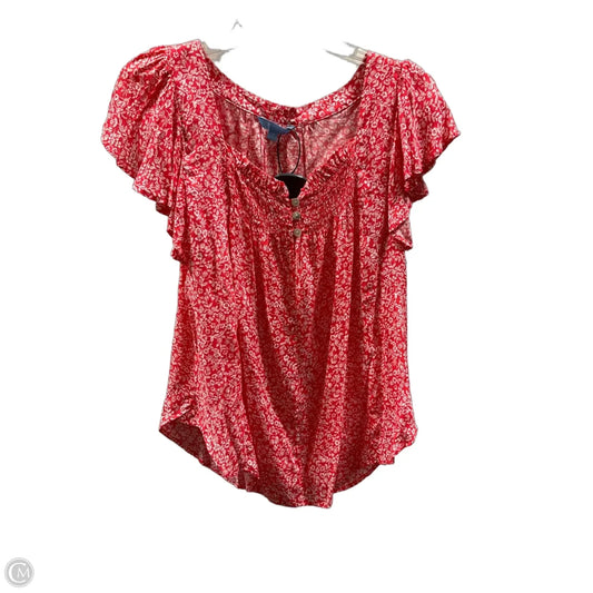 Top Short Sleeve By Draper James In Red, Size: M