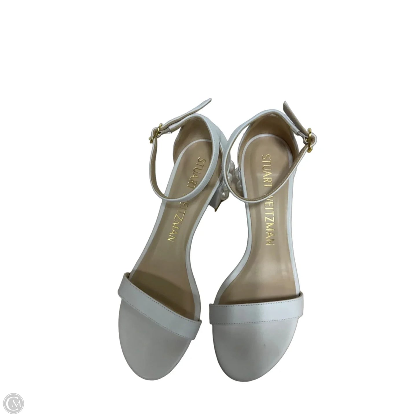 Sandals Heels Block By Stuart Weitzman In White, Size: 7