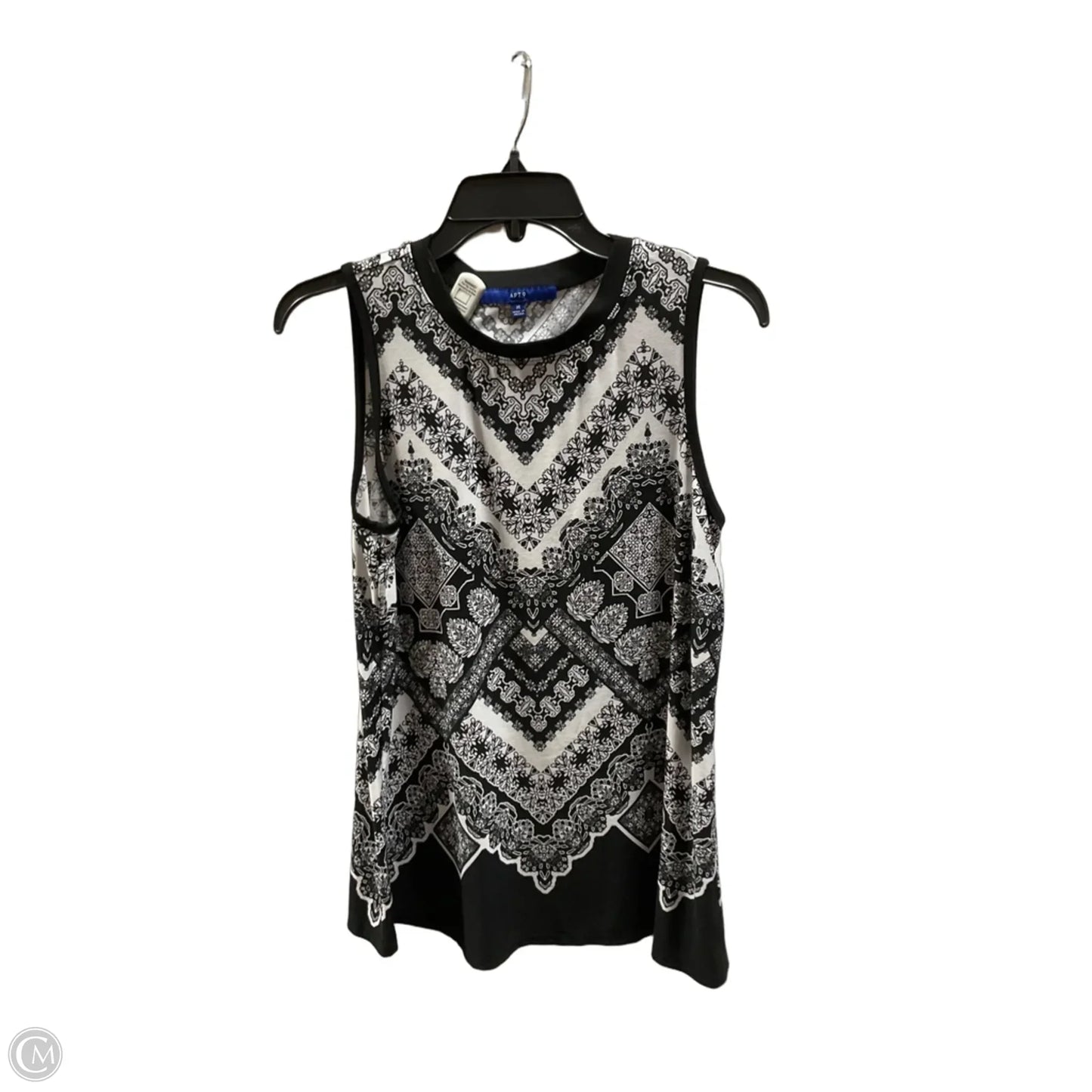 Top Sleeveless By Apt 9 In Black, Size: M