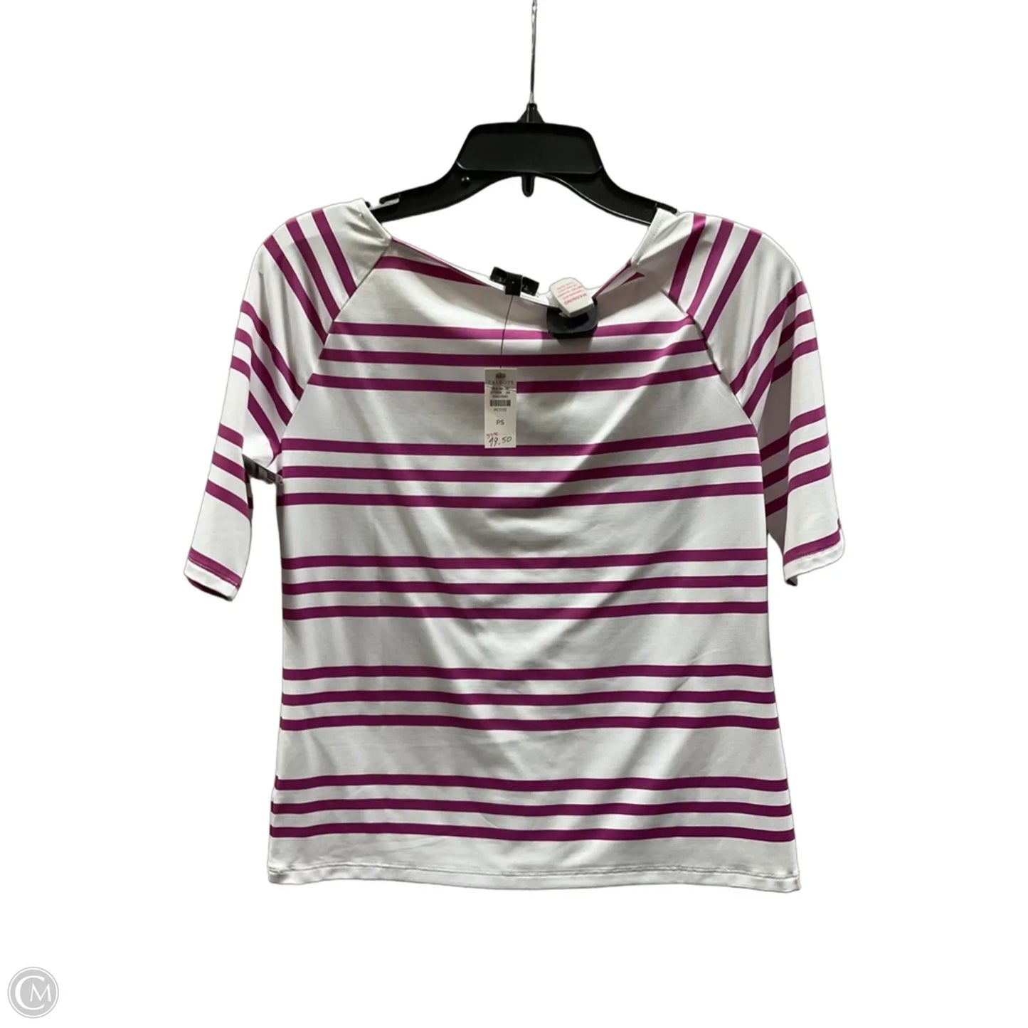 Top Short Sleeve By Talbots In Striped Pattern, Size: Sp