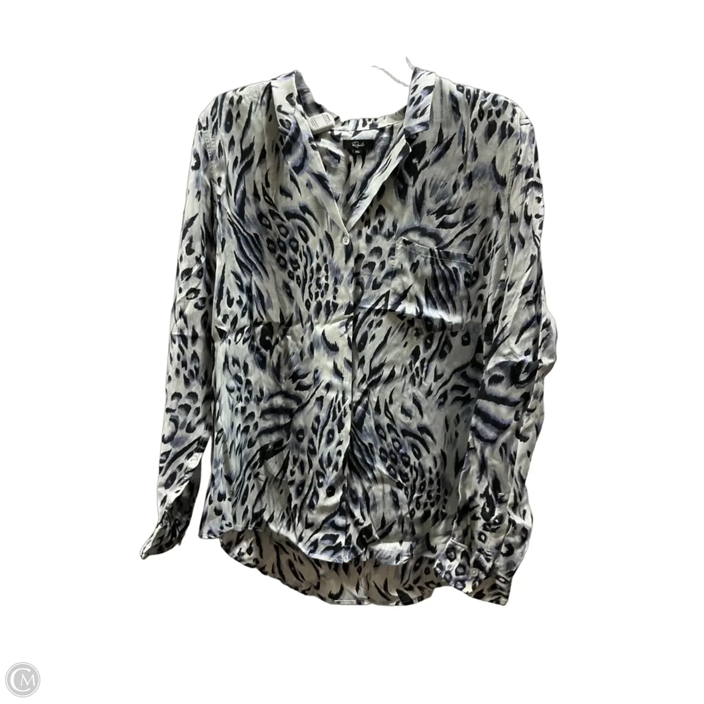 Blouse Long Sleeve By Rails In Animal Print, Size: Xxl